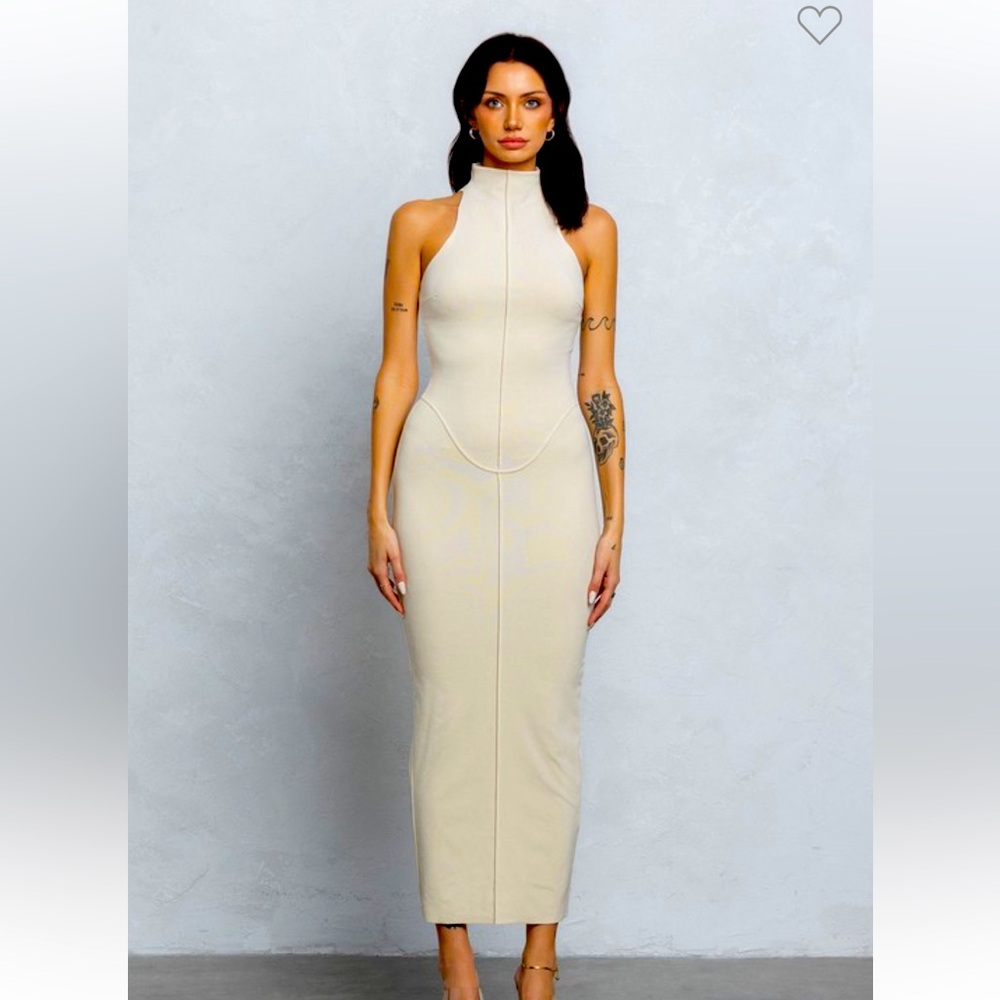 #310 ultra soft ivory snatching dress